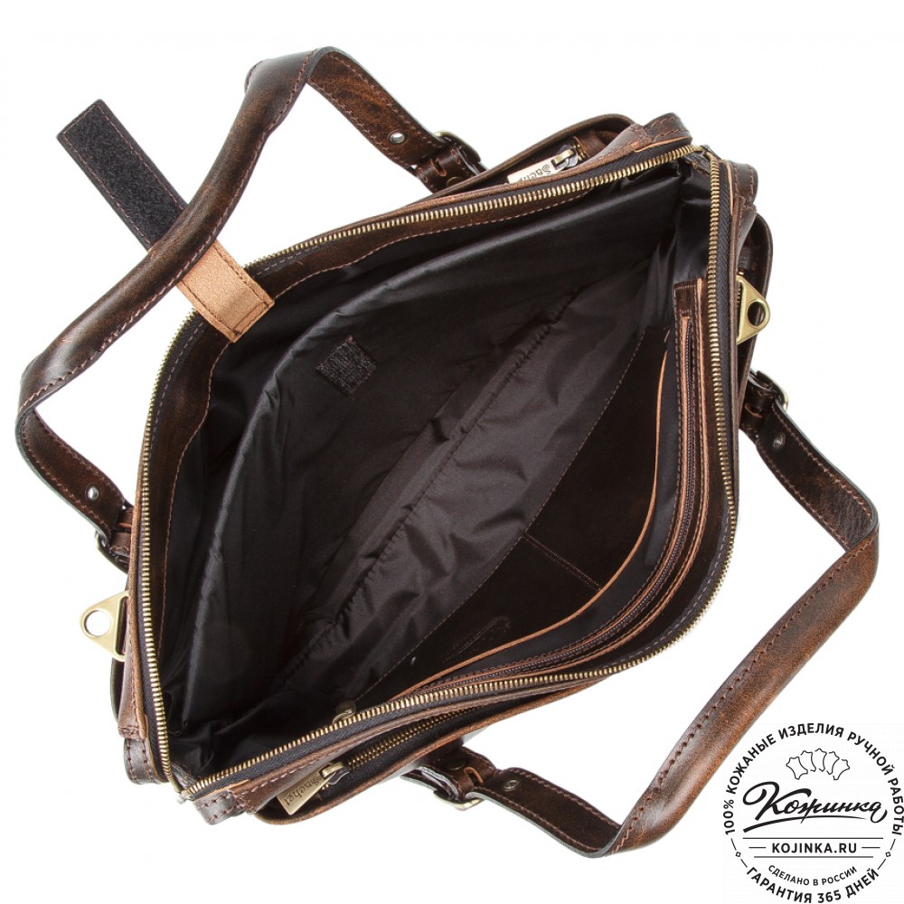 Кожаная деловая сумка "Франклин" (коричневый эксклюзив)